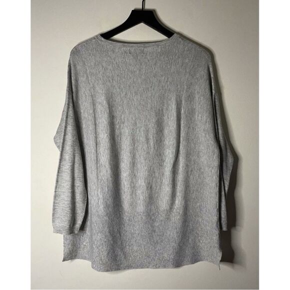 Topshop Gray Long Sleeve Wool Blend Sweater - Picture 2 of 9